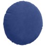 Cojines para asiento 2 pcs Azul Policía Ø 40 x 13 cm Terciopelo