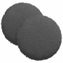 Cojines para asiento 2 pcs Gris oscuro Ø 30 cm Tela de pana