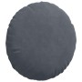 Cojines para asiento 2 pcs Gris oscuro Ø 40 x 13 cm Terciopelo