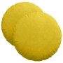 Cojines para asiento 2 pcs Amarillo Ø 40 x 13 cm Terciopelo