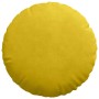 Cojines para asiento 2 pcs Amarillo Ø 40 x 13 cm Terciopelo