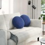 Cojines para asiento 2 pcs Azul Policía Ø 40 x 13 cm Terciopelo