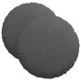 Cojines para asiento 2 pcs Gris oscuro Ø 40 cm Tela de pana
