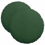 Cojines para asiento 2 pcs Verde oscuro Ø 40 cm Tela de pana