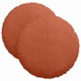 Cojines para asiento 2 pcs Rojo Naranja Ø 40 cm Tela de pana
