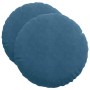 Cojines para asiento 2 pcs Azul Ø 40 x 13 cm Terciopelo