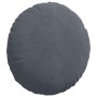 Cojines para asiento 2 pcs Gris oscuro Ø 40 x 13 cm Terciopelo