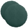Cojines para asiento 2 pcs Verde oscuro Ø 40 x 13 cm Terciopelo