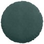 Cojines para asiento 2 pcs Verde oscuro Ø 40 x 13 cm Terciopelo