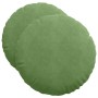 Cojines para asiento 2 pcs Verde claro Ø 40 x 13 cm Terciopelo