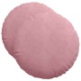 Cojines para asiento 2 pcs Rosa Ø 40 x 13 cm Terciopelo