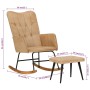 Schaukelstuhl mit Hocker Vintage Leinen in Creme Farbe von vidaXL, Schaukelstühle - Ref: Foro24-339699, Preis: 120,33 €, Raba...