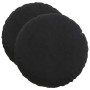 Cojines para asiento 2 pcs Negro Ø 40 x 13 cm Terciopelo
