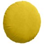 Cojines para asiento 2 pcs Amarillo Ø 40 x 13 cm Terciopelo