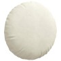 Cojines para asiento 2 pcs Crema Ø 40 x 13 cm Terciopelo