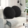 Cojines para asiento 2 pcs Negro Ø 40 x 13 cm Terciopelo