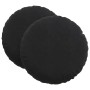 Cojines para asiento 2 pcs Negro Ø 40 x 13 cm Terciopelo