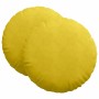 Cojines para asiento 2 pcs Amarillo Ø 40 x 13 cm Terciopelo