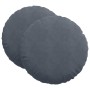 Cojines para asiento 2 pcs Gris oscuro Ø 40 x 13 cm Terciopelo