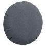 Cojines para asiento 2 pcs Gris oscuro Ø 40 x 13 cm Terciopelo