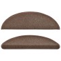 Tapetes para escaleras 15 uds 56x17x3 cm Marrón Café