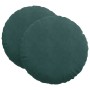 Cojines para asiento 2 pcs Verde oscuro Ø80 x 29 cm Terciopelo