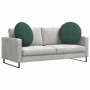 Cojines para asiento 2 pcs Verde oscuro Ø80 x 29 cm Terciopelo