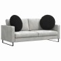 Cojines para asiento 2 pcs Negro Ø80 x 29 cm Terciopelo