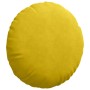 Cojines para asiento 2 pcs Amarillo Ø80 x 29 cm Terciopelo