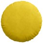 Cojines para asiento 2 pcs Amarillo Ø80 x 29 cm Terciopelo