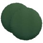 Cojines para asiento 2 pcs Verde oscuro Ø 80 cm Tela de pana