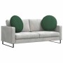 Cojines para asiento 2 pcs Verde oscuro Ø 80 cm Tela de pana