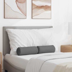 Cojines Bolster 2 pcs Gris oscuro Ø 15 x 40 cm tela en Cojines para sillas y sofás | Comprar online en Foro24
