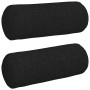 Cojines Bolster 2 pcs Negro Ø 15 x 40 cm tela
