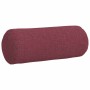 Cojines Bolster 2 pcs Rojo vino Ø 15 x 40 cm tela