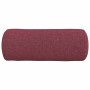 Cojines Bolster 2 pcs Rojo vino Ø 15 x 40 cm tela
