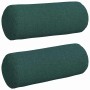 Cojines Bolster 2 pcs Verde oscuro Ø 15 x 40 cm tela