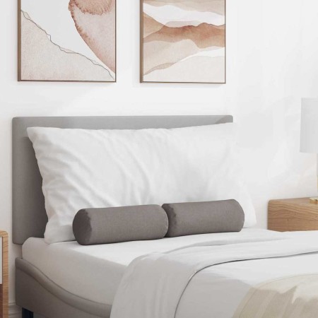 Cojines Bolster 2 pcs Taupé Ø 15 x 40 cm tela