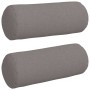 Cojines Bolster 2 pcs Taupé Ø 15 x 40 cm tela
