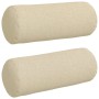 Cojines Bolster 2 pcs Crema Ø 15 x 40 cm tela