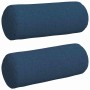 Cojines Bolster 2 pcs Azul Ø 15 x 40 cm tela