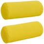 Cojines Bolster 2 pcs Amarillo Claro Ø 15 x 40 cm tela