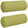 Cojines Bolster 2 pcs Verde claro Ø 15 x 40 cm tela