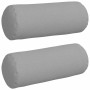 Cojines Bolster 2 pcs Gris Nube Ø 15 x 40 cm tela