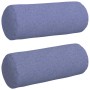 Cojines Bolster 2 pcs Azul jeans Ø 15 x 40 cm tela