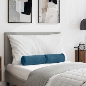 Cojines Bolster 2 pcs Azul Ø 15 x 40 cm Tela de pana en Cojines para sillas y sofás | Comprar online en Foro24