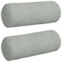 Cojines Bolster 2 pcs Gris Claro Ø 15 x 40 cm Tela de pana