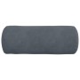 Cojines Bolster 2 pcs Gris oscuro Ø 15 x 40 cm Tela de pana