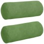 Cojines Bolster 2 pcs Verde claro Ø 15 x 40 cm Tela de pana