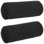 Cojines Bolster 2 pcs Negro Ø 15 x 40 cm Tela de pana